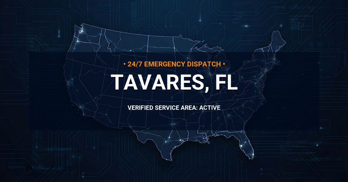 Emergency Plumbing Dispatch Map for Plumbing Services: Tavares, FL