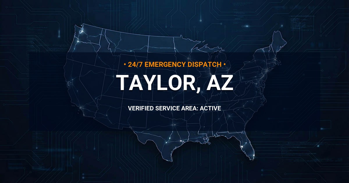 Emergency Plumbing Dispatch Map for Plumbing Services: Taylor, AZ