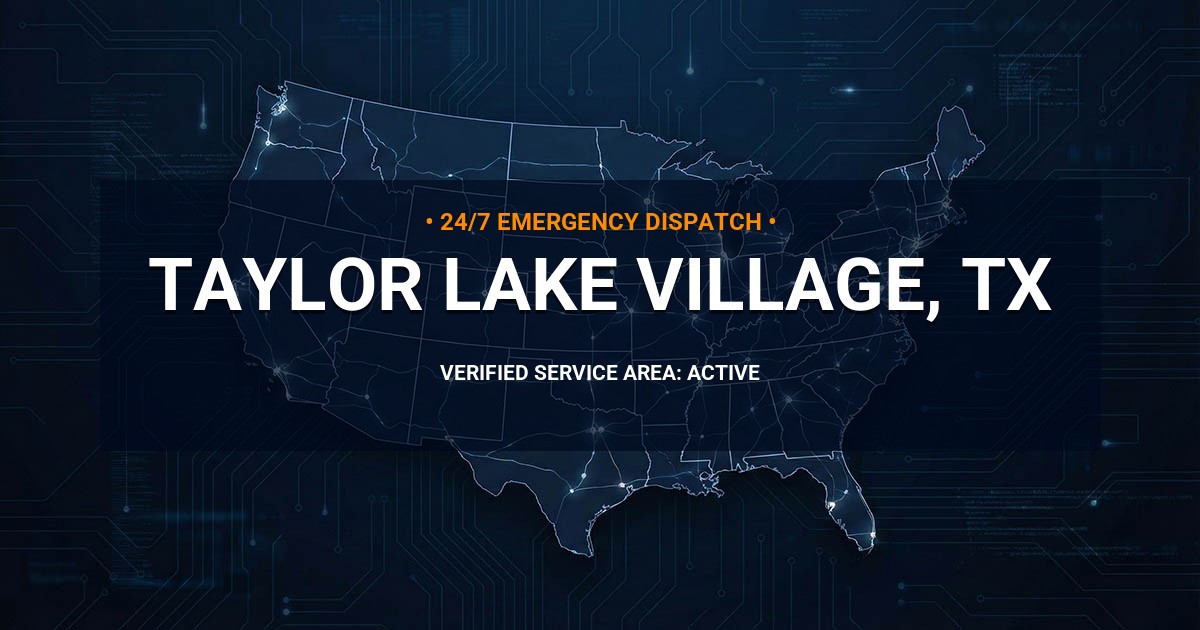 Emergency Plumbing Dispatch Map for Plumbing Services: Taylor Lake Village, TX