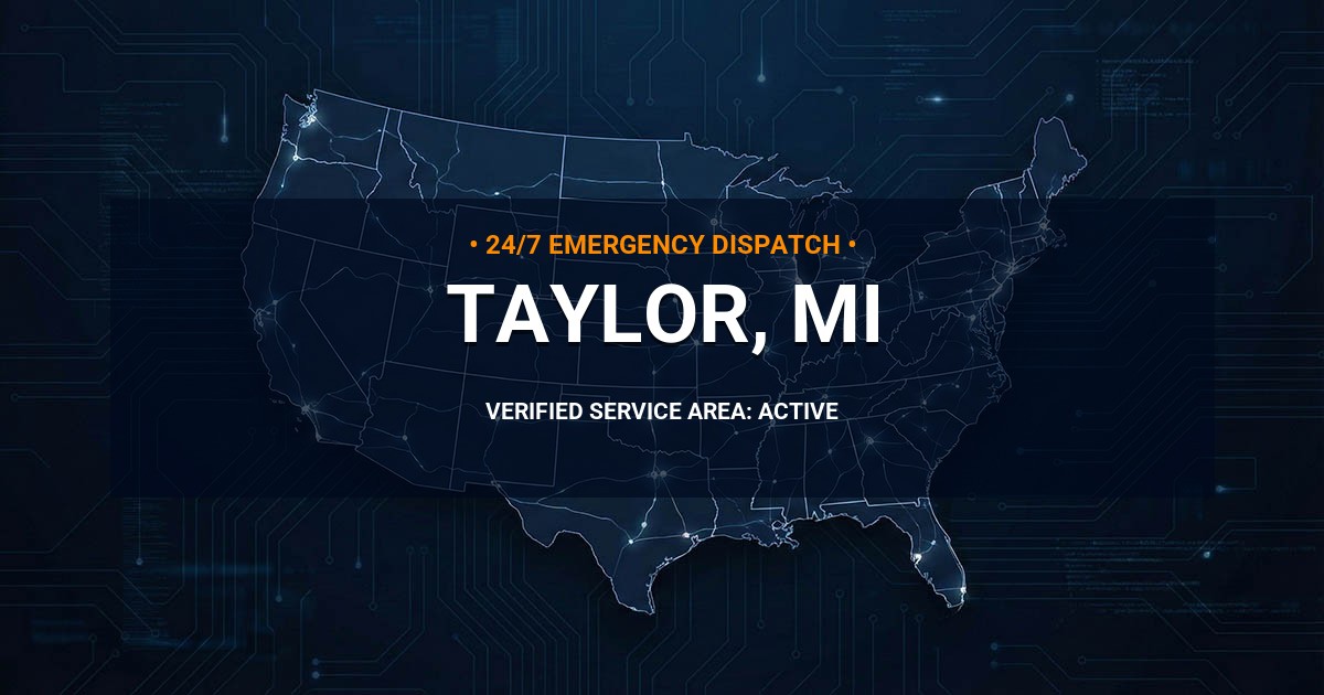 Emergency Plumbing Dispatch Map for Plumbing Services: Taylor, MI