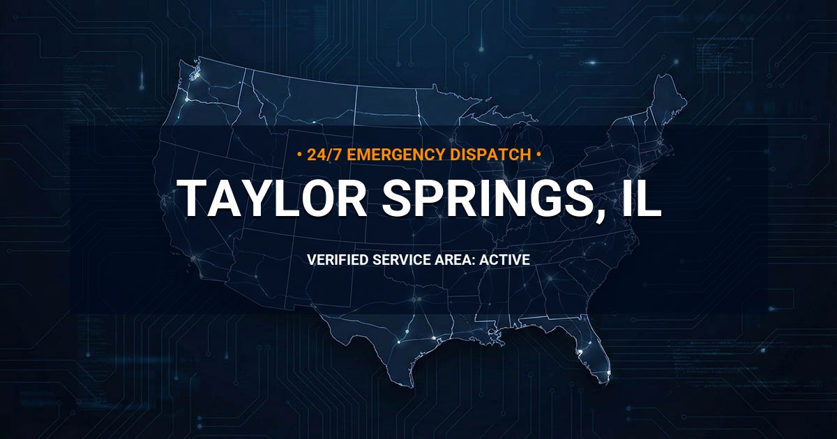 Emergency Plumbing Dispatch Map for Plumbing Services: Taylor Springs, IL