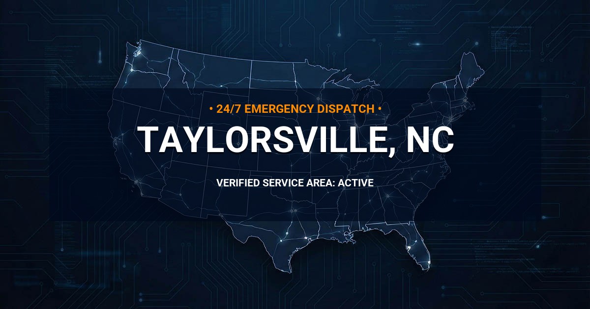 Emergency Plumbing Dispatch Map for Plumbing Services: Taylorsville, NC