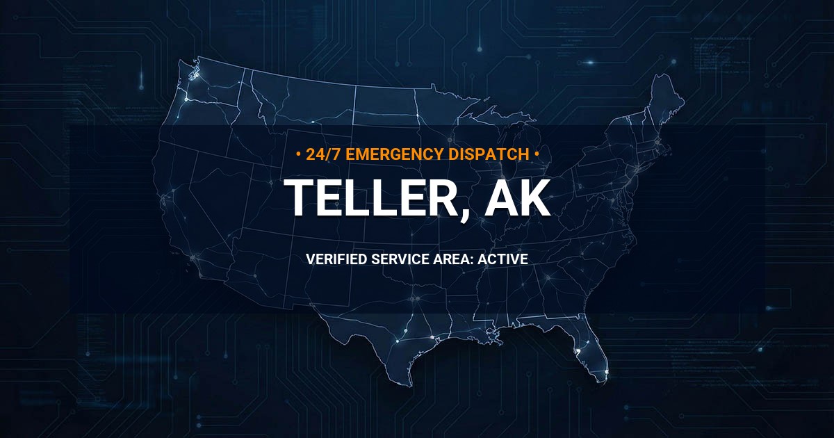 Emergency Plumbing Dispatch Map for Plumbing Services: Teller, AK
