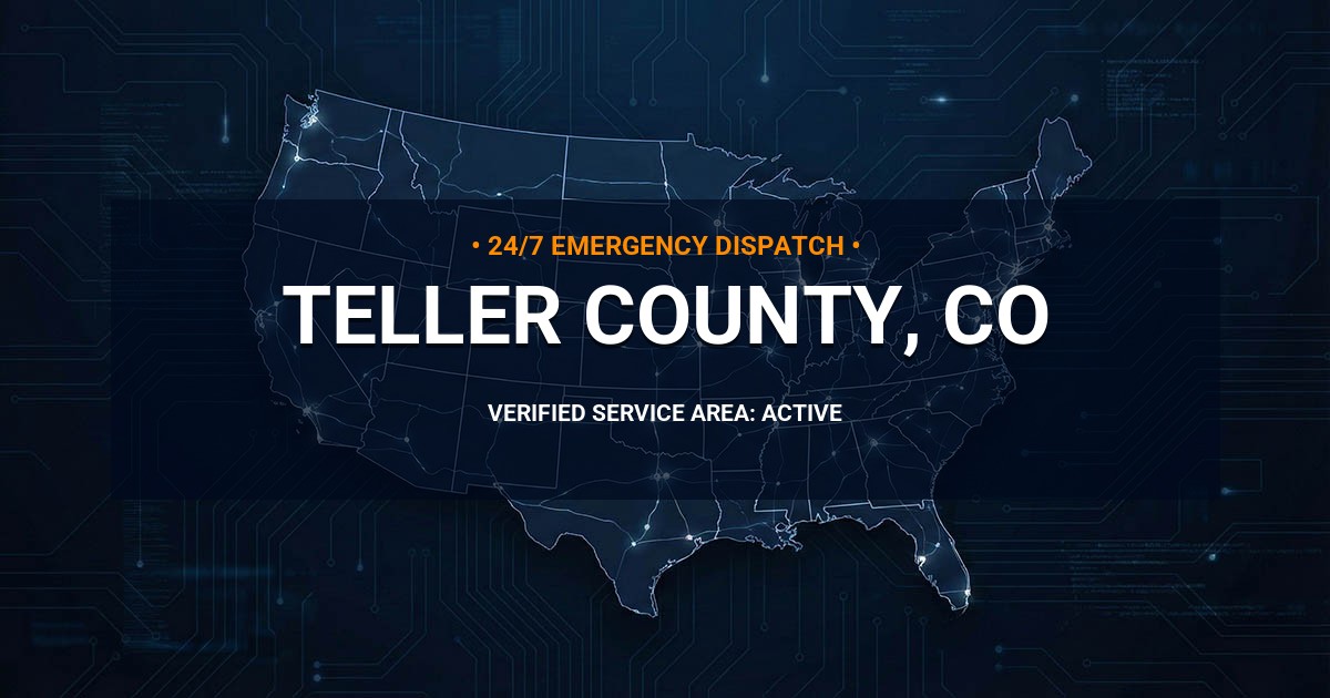 Emergency Plumbing Dispatch Map for Teller County Plumbing Logistics