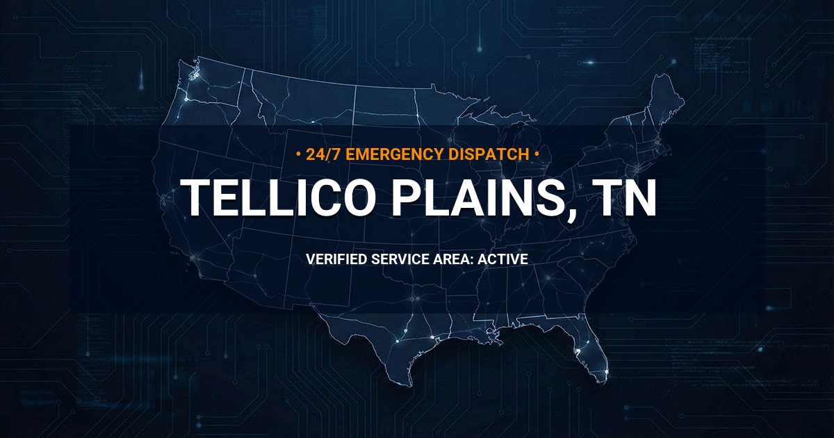 Emergency Plumbing Dispatch Map for Plumbing Services: Tellico Plains, TN
