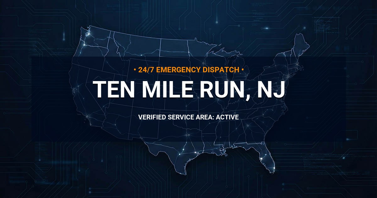 Emergency Plumbing Dispatch Map for Plumbing Services: Ten Mile Run, NJ
