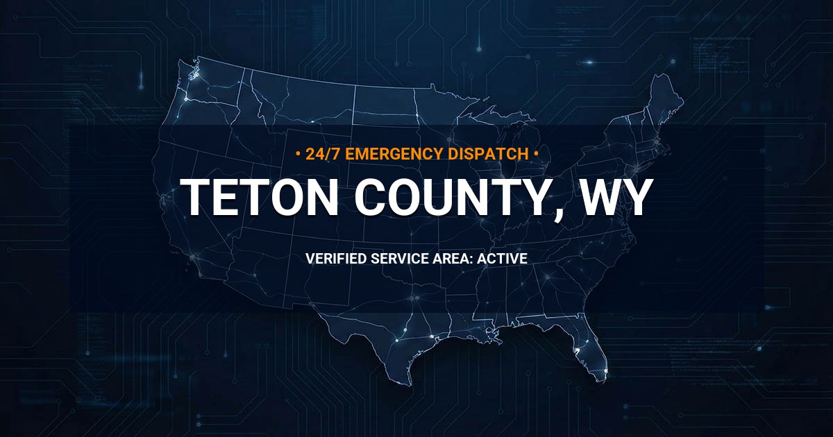 Emergency Plumbing Dispatch Map for Teton County Plumbing Logistics