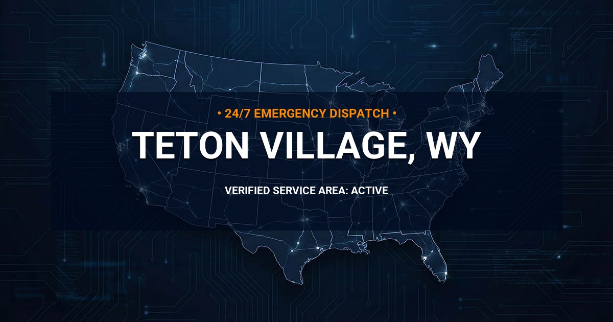 Emergency Plumbing Dispatch Map for Plumbing Services: Teton Village, WY