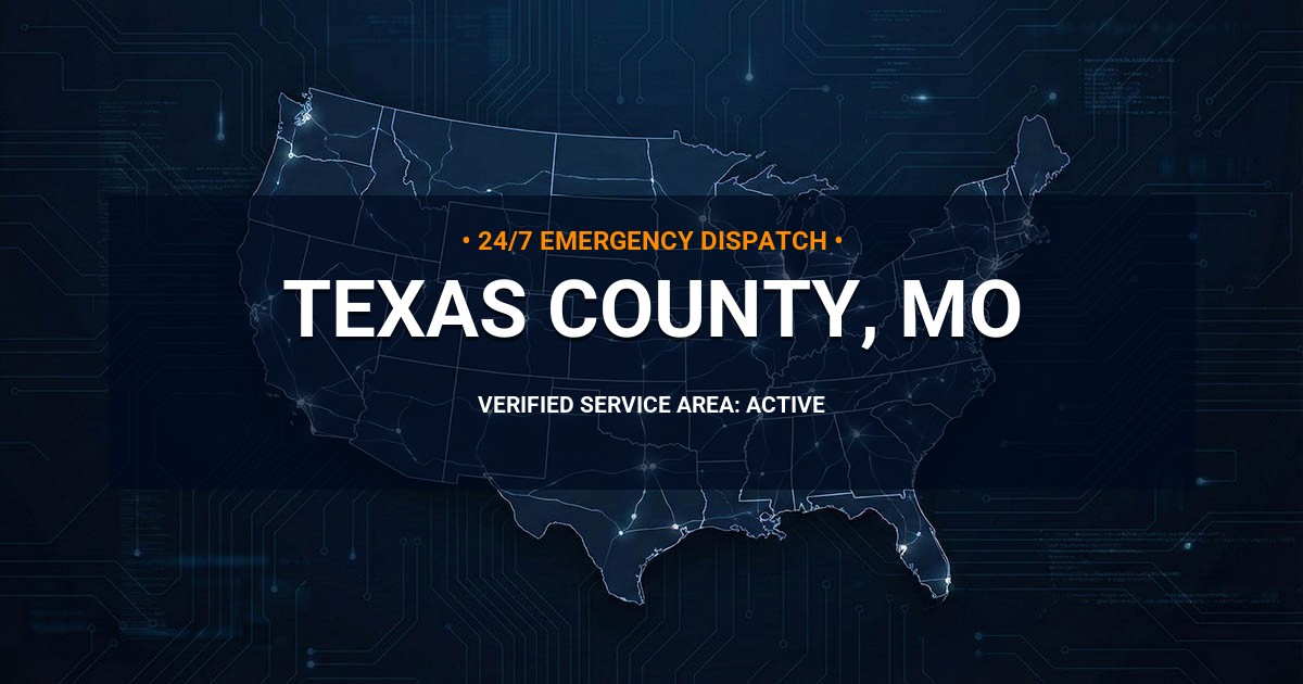 Emergency Plumbing Dispatch Map for Texas County Plumbing Logistics