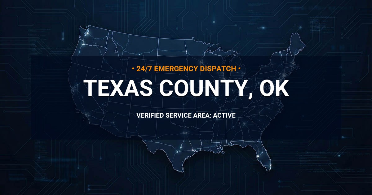 Emergency Plumbing Dispatch Map for Texas County Plumbing Logistics