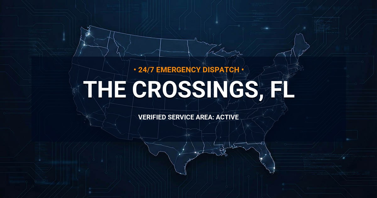 Emergency Plumbing Dispatch Map for Plumbing Services: The Crossings, FL