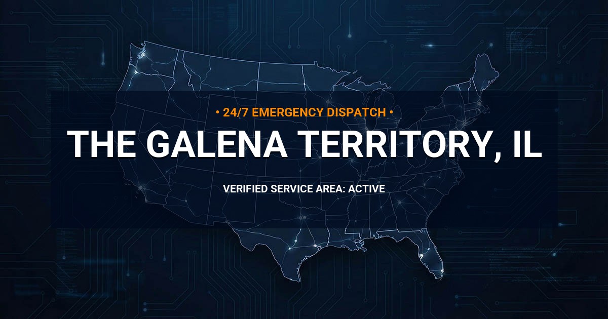 Emergency Plumbing Dispatch Map for Plumbing Services: The Galena Territory, IL