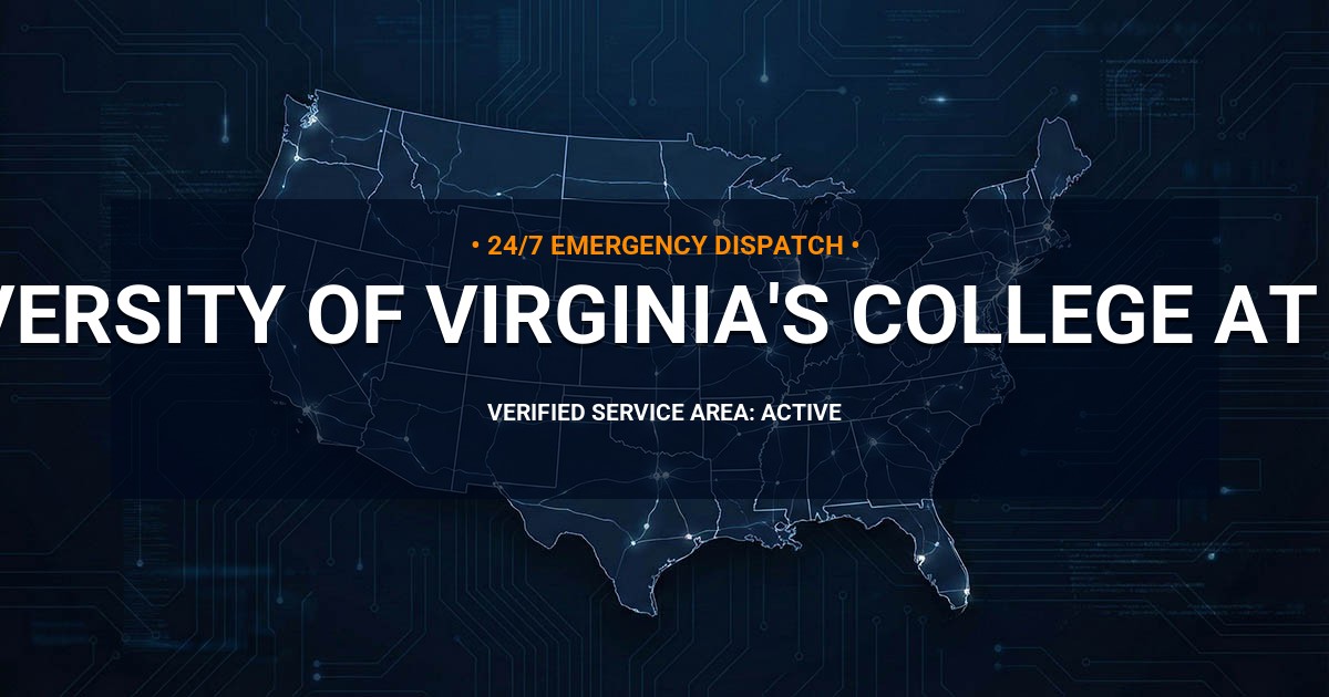 Emergency Plumbing Dispatch Map for Plumbing Services: The University of Virginia's College at Wise, VA