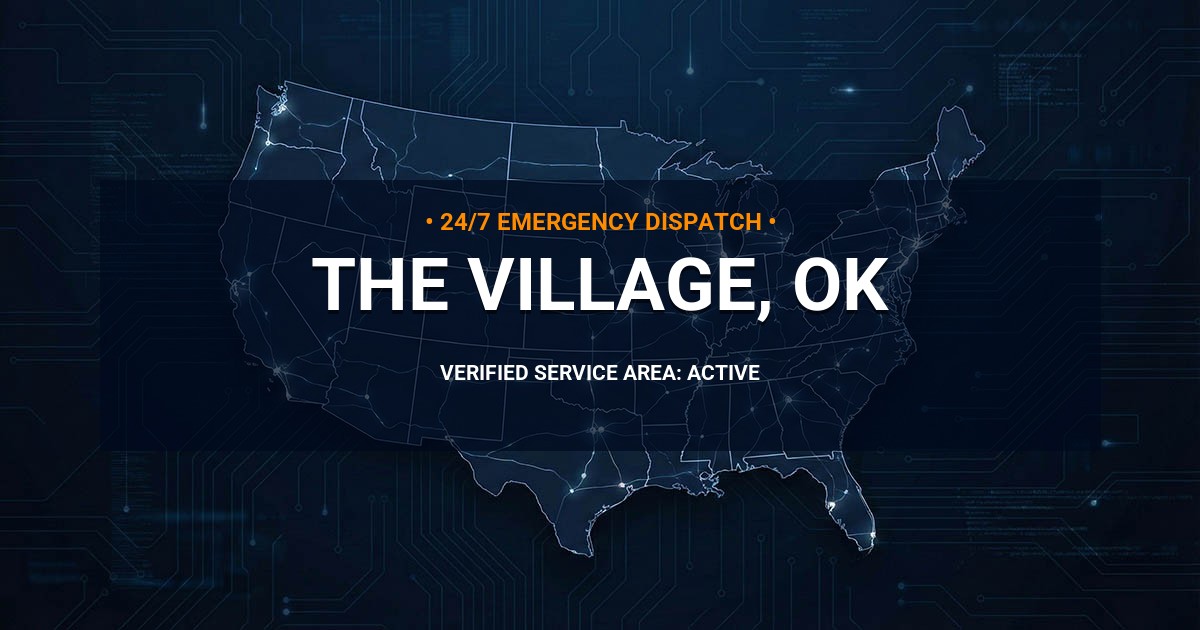 Emergency Plumbing Dispatch Map for Plumbing Services: The Village, OK