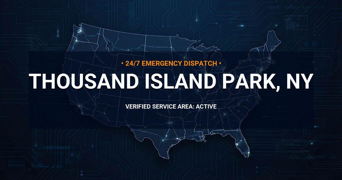 Emergency Plumbing Dispatch Map for Plumbing Services: Thousand Island Park, NY