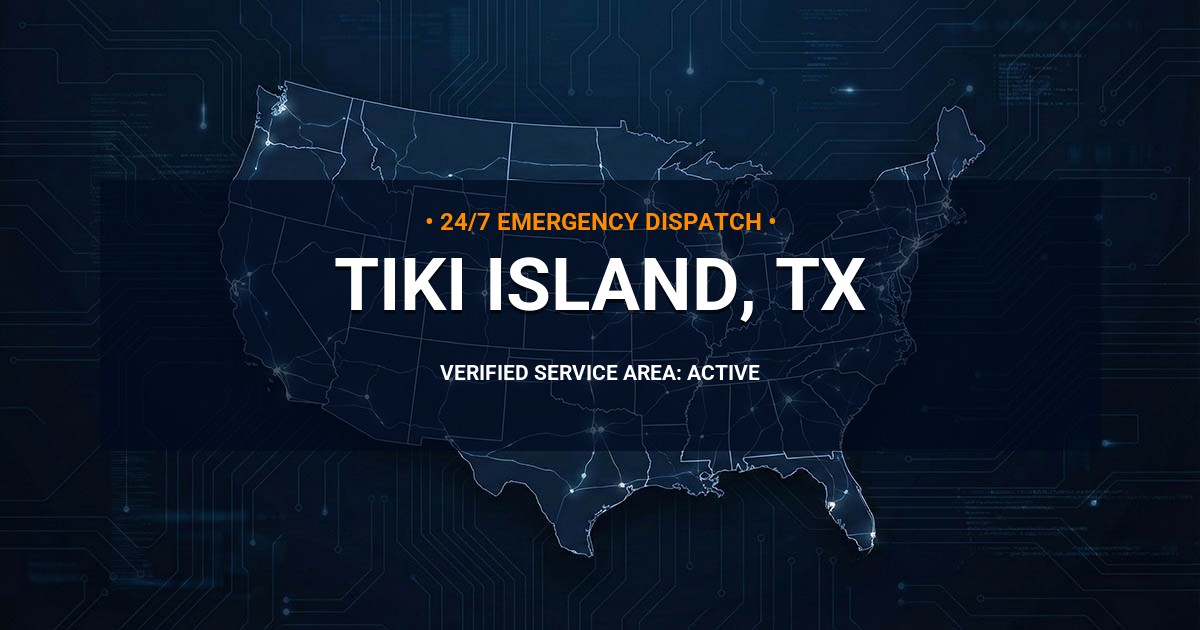 Emergency Plumbing Dispatch Map for Plumbing Services: Tiki Island, TX