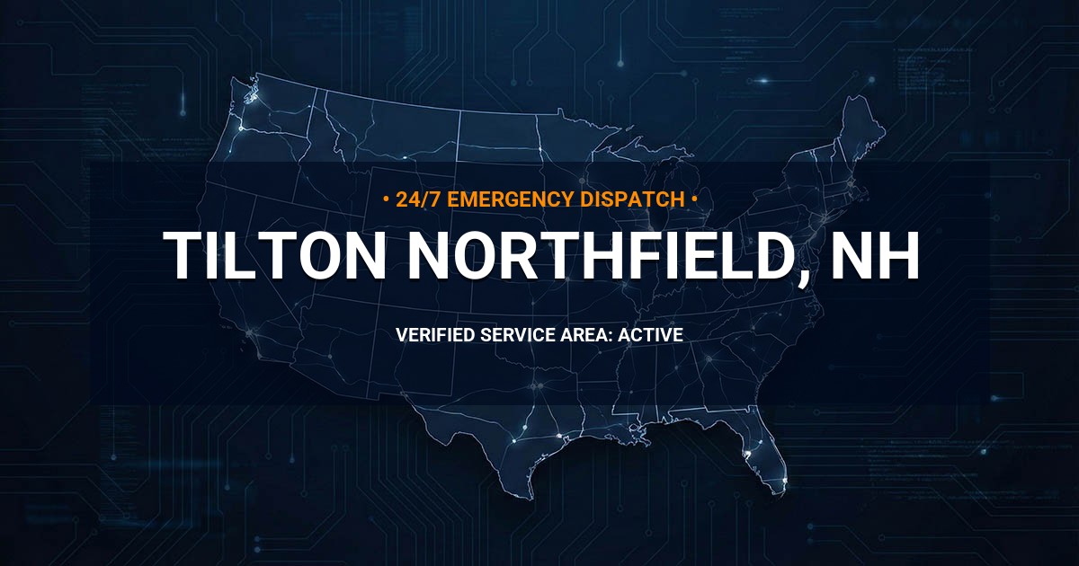 Emergency Plumbing Dispatch Map for Plumbing Services: Tilton Northfield, NH