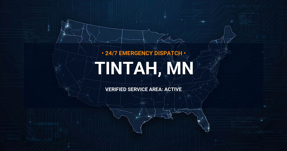 Emergency Plumbing Dispatch Map for Plumbing Services: Tintah, MN