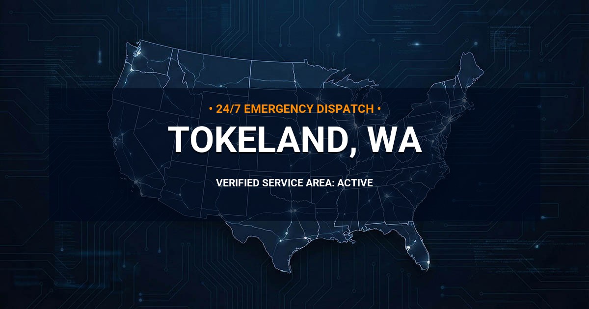Emergency Plumbing Dispatch Map for Plumbing Services: Tokeland, WA