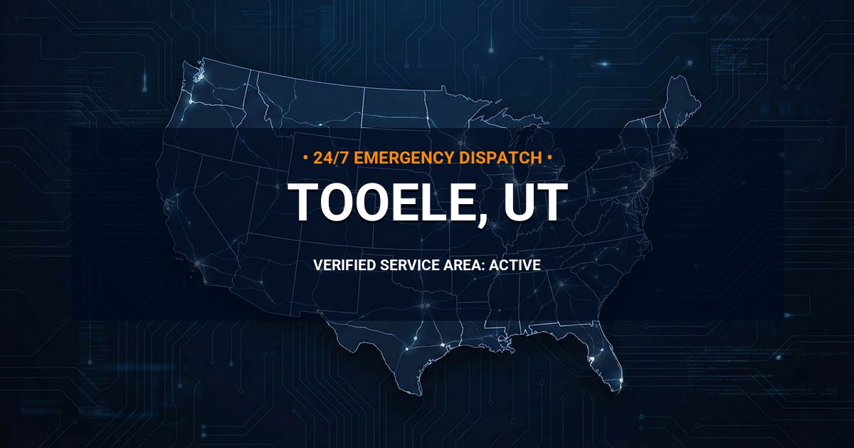 Emergency Plumbing Dispatch Map for Plumbing Services: Tooele, UT