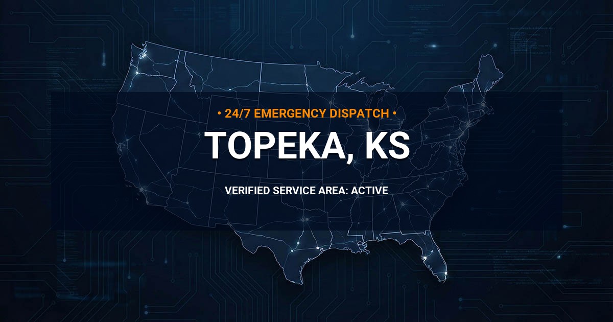 Emergency Plumbing Dispatch Map for Plumbing Services: Topeka, KS