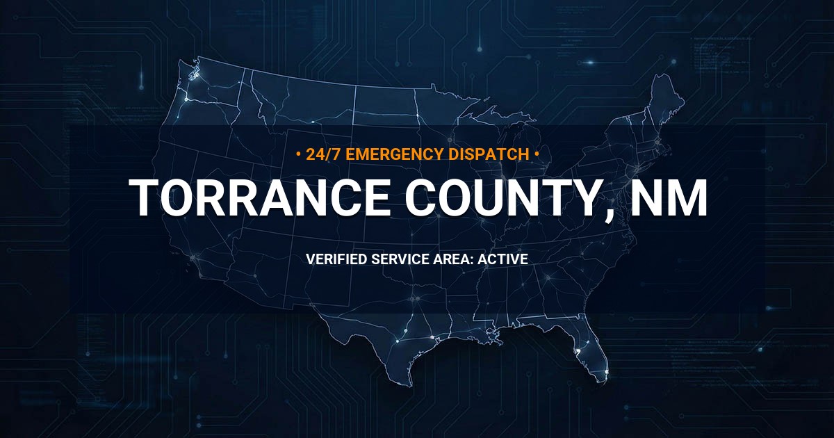 Emergency Plumbing Dispatch Map for Torrance County Plumbing Logistics