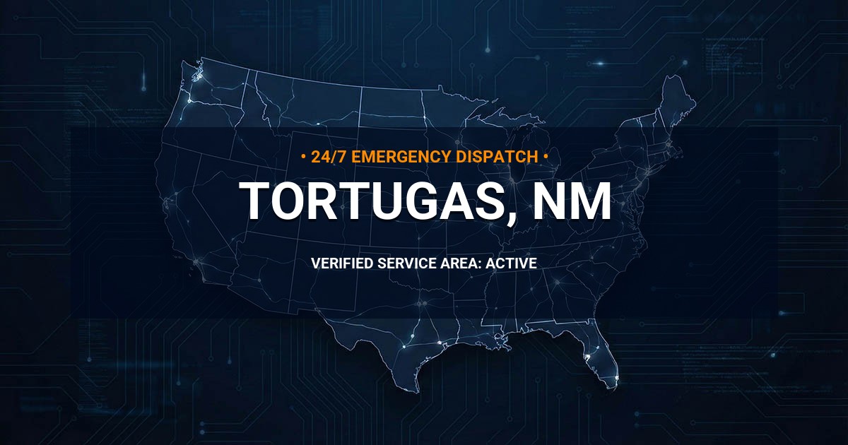 Emergency Plumbing Dispatch Map for Plumbing Services: Tortugas, NM