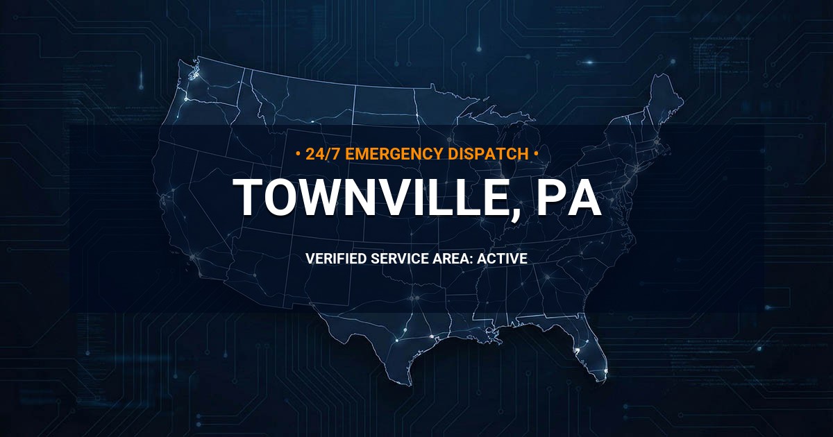 Emergency Plumbing Dispatch Map for Plumbing Services: Townville, PA