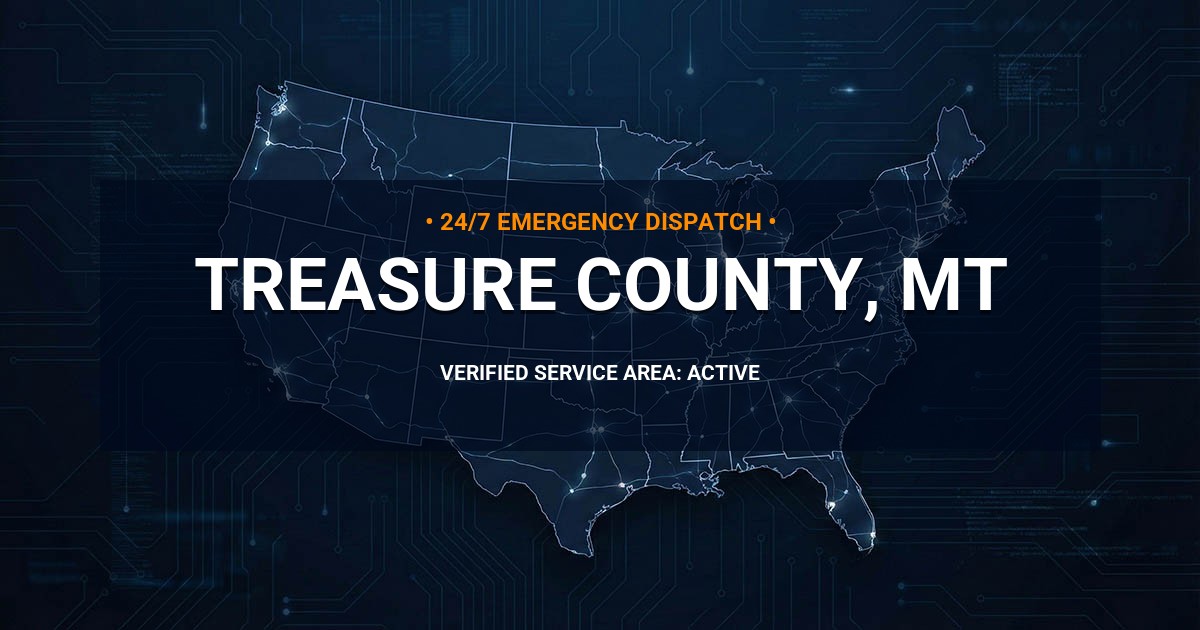 Emergency Plumbing Dispatch Map for Treasure County Plumbing Logistics