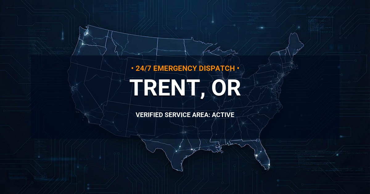 Emergency Plumbing Dispatch Map for Plumbing Services: Trent, OR