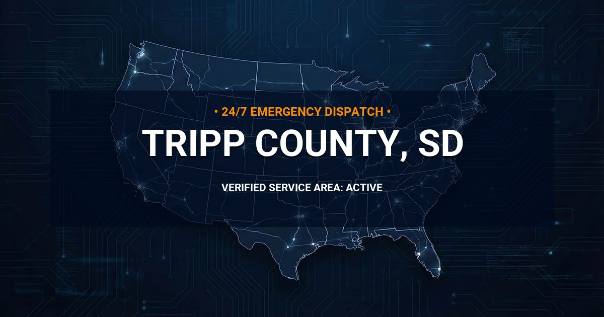 Emergency Plumbing Dispatch Map for Tripp County Plumbing Logistics