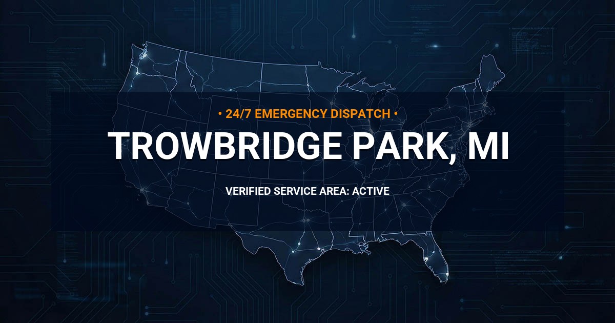 Emergency Plumbing Dispatch Map for Plumbing Services: Trowbridge Park, MI