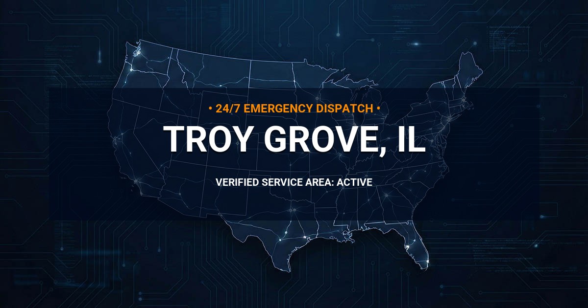 Emergency Plumbing Dispatch Map for Plumbing Services: Troy Grove, IL