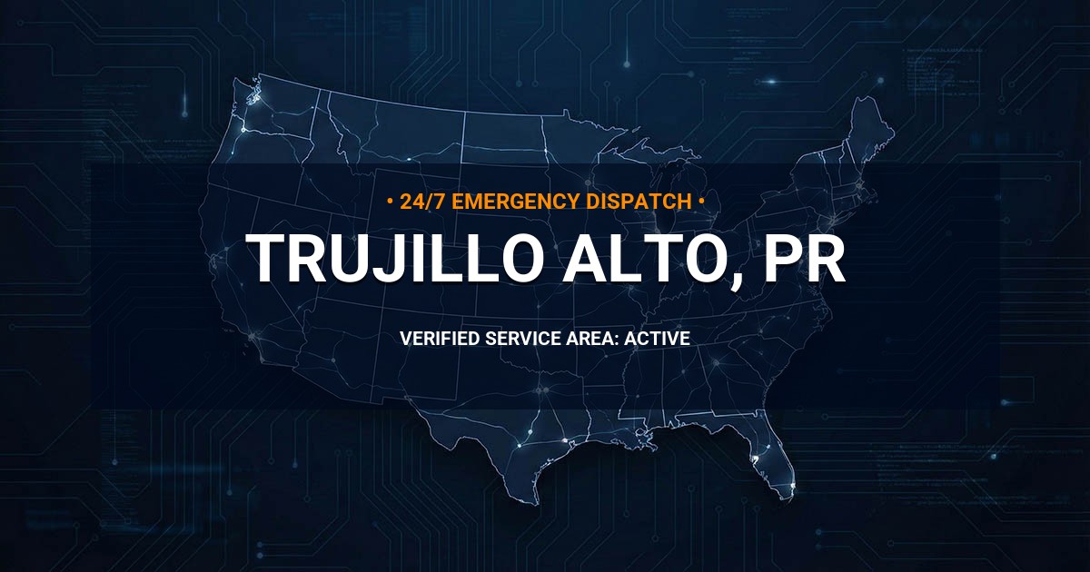 Emergency Plumbing Dispatch Map for Plumbing Services: Trujillo Alto, PR