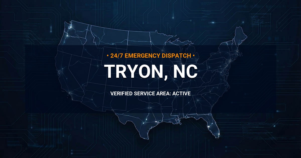Emergency Plumbing Dispatch Map for Plumbing Services: Tryon, NC