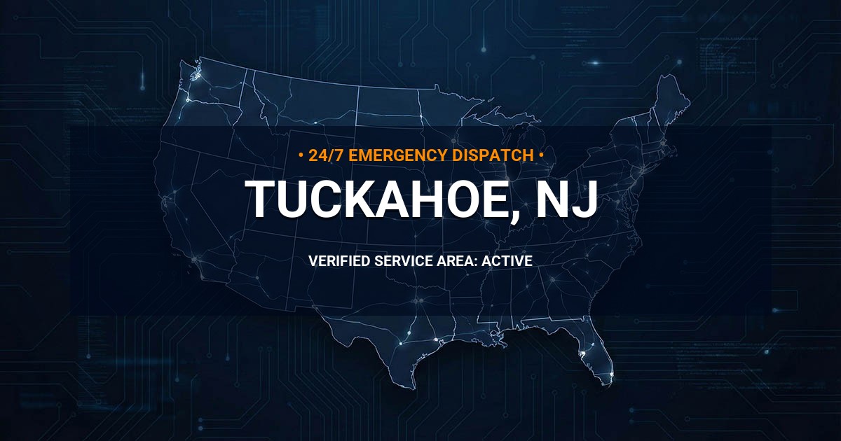 Emergency Plumbing Dispatch Map for Plumbing Services: Tuckahoe, NJ