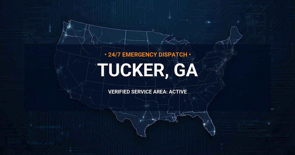 Emergency Plumbing Dispatch Map for Plumbing Services: Tucker, GA