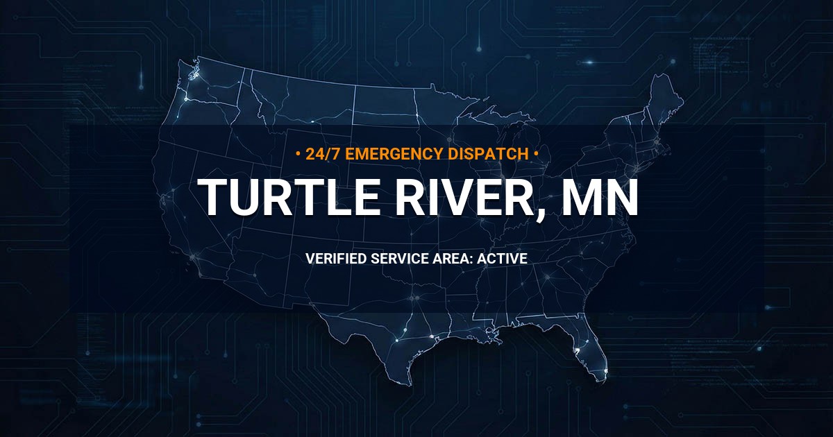 Emergency Plumbing Dispatch Map for Plumbing Services: Turtle River, MN