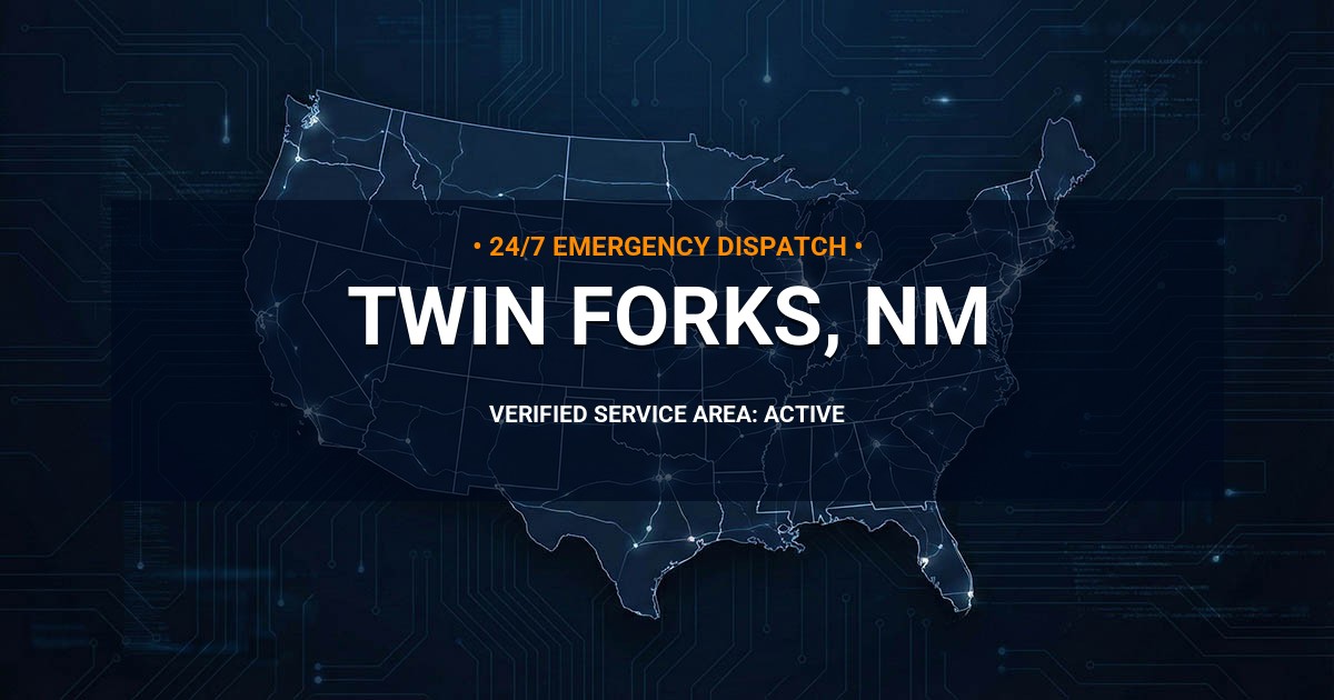 Emergency Plumbing Dispatch Map for Plumbing Services: Twin Forks, NM