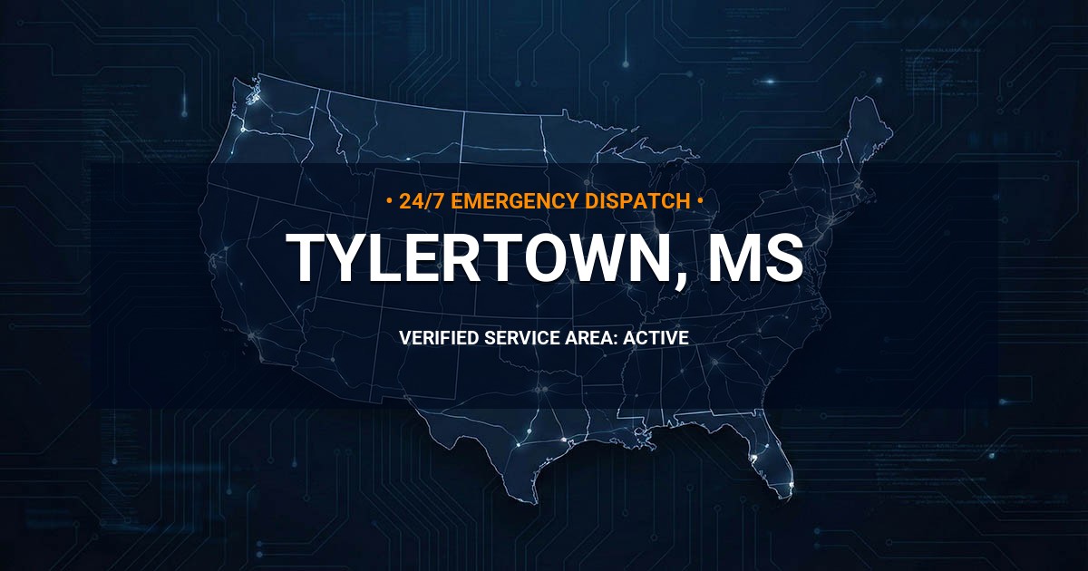 Emergency Plumbing Dispatch Map for Plumbing Services: Tylertown, MS