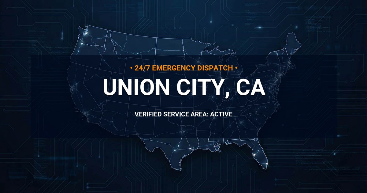 Emergency Plumbing Dispatch Map for Plumbing Services: Union City, CA