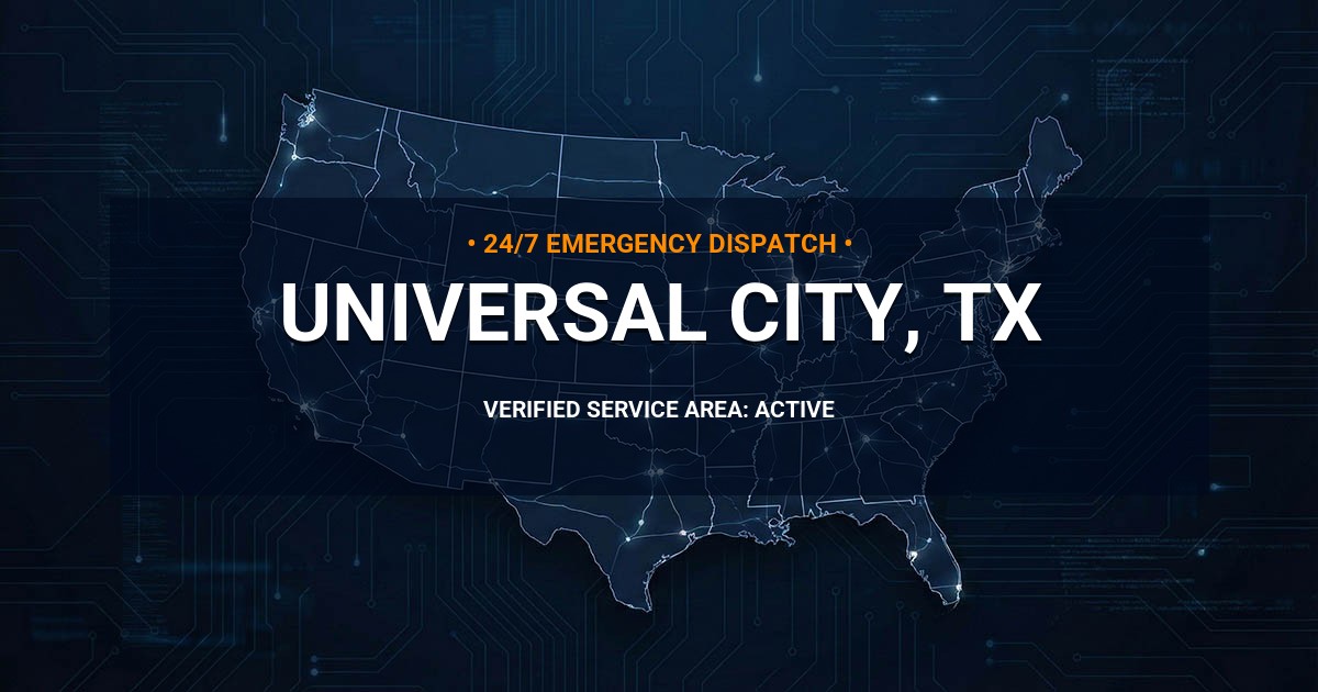 Emergency Plumbing Dispatch Map for Plumbing Services: Universal City, TX