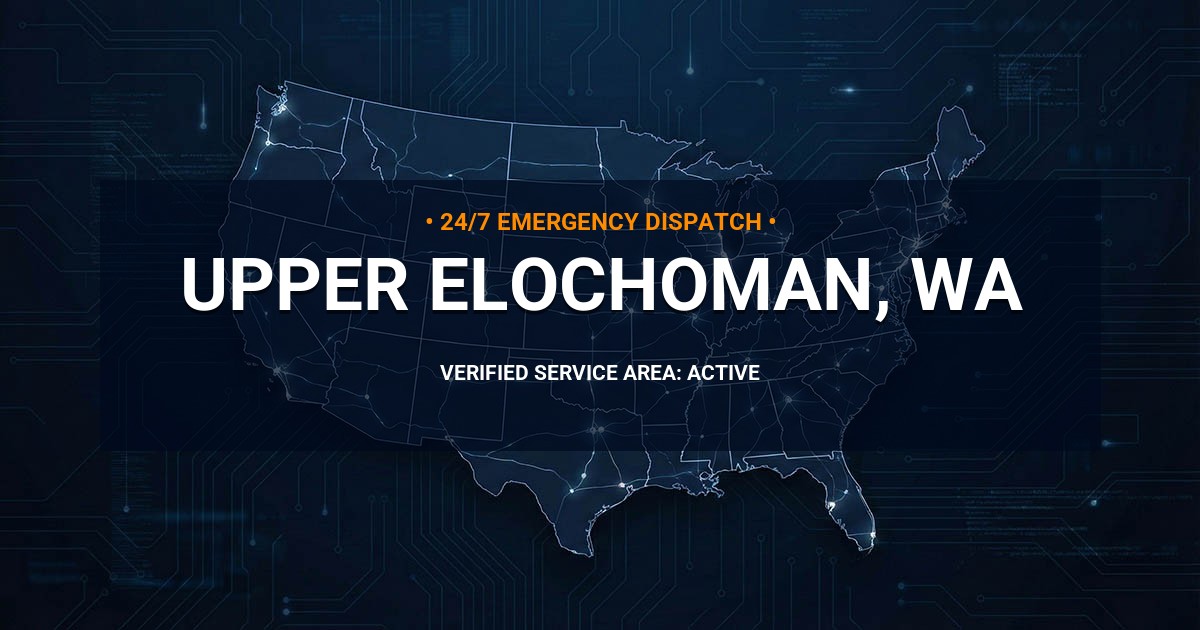 Emergency Plumbing Dispatch Map for Plumbing Services: Upper Elochoman, WA