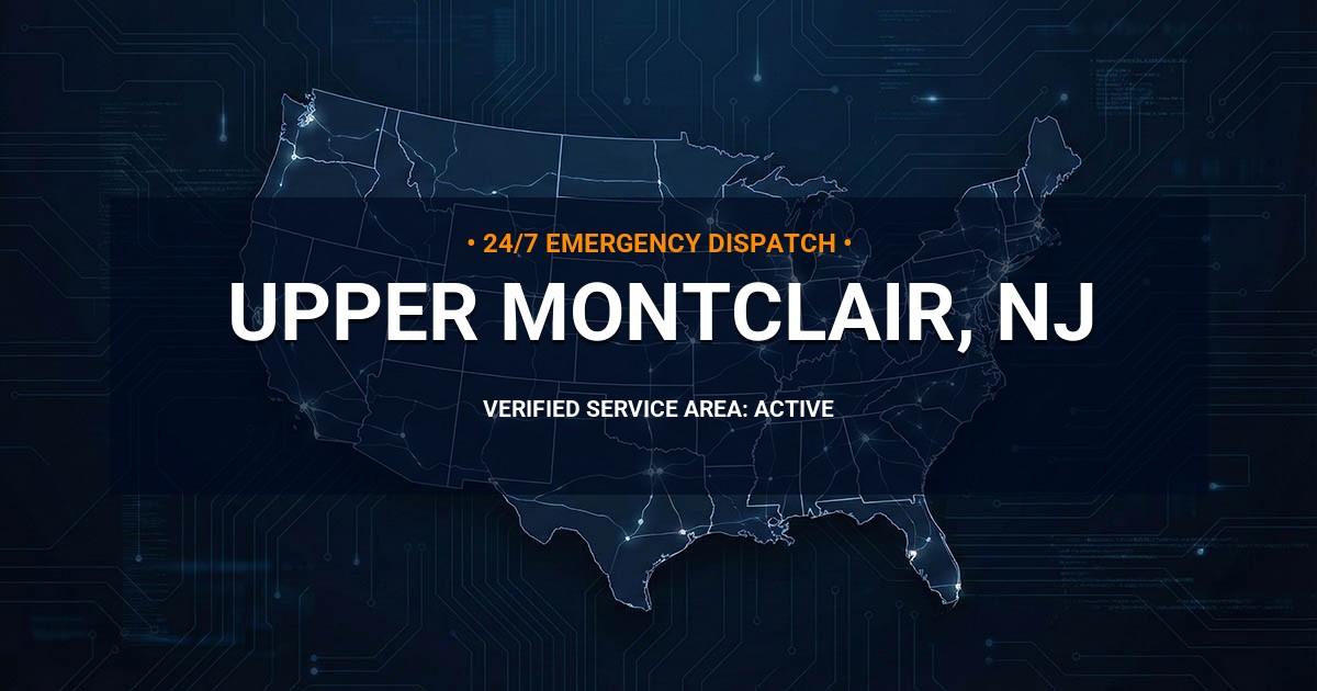 Emergency Plumbing Dispatch Map for Plumbing Services: Upper Montclair, NJ