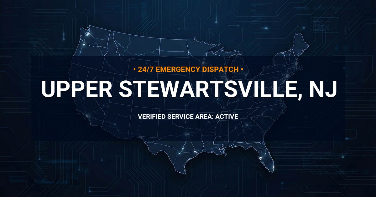 Emergency Plumbing Dispatch Map for Plumbing Services: Upper Stewartsville, NJ