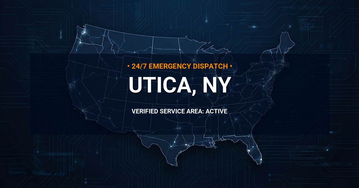 Emergency Plumbing Dispatch Map for Plumbing Services: Utica, NY