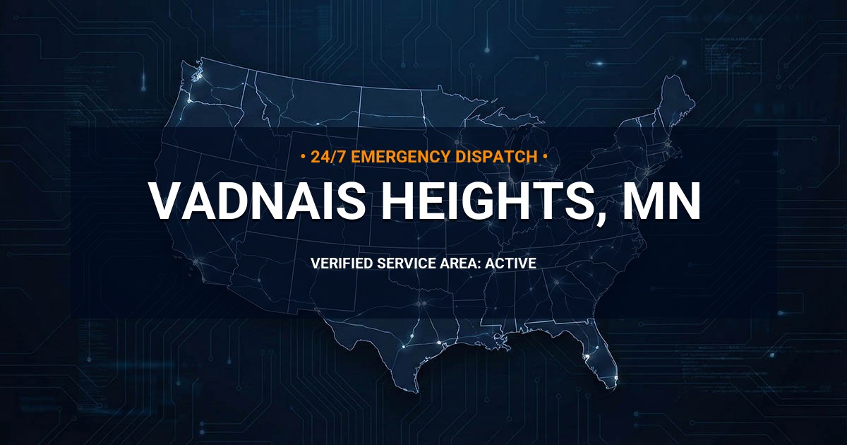 Emergency Plumbing Dispatch Map for Plumbing Services: Vadnais Heights, MN