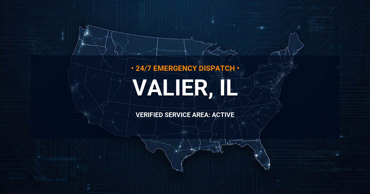 Emergency Plumbing Dispatch Map for Plumbing Services: Valier, IL