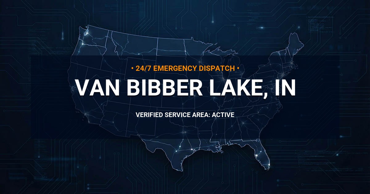Emergency Plumbing Dispatch Map for Plumbing Services: Van Bibber Lake, IN