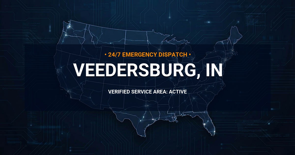 Emergency Plumbing Dispatch Map for Plumbing Services: Veedersburg, IN